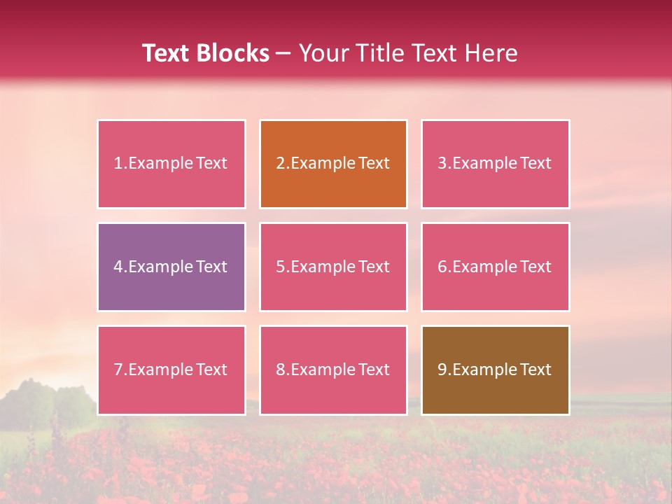 Farm Flower Rolling Landscape PowerPoint Template