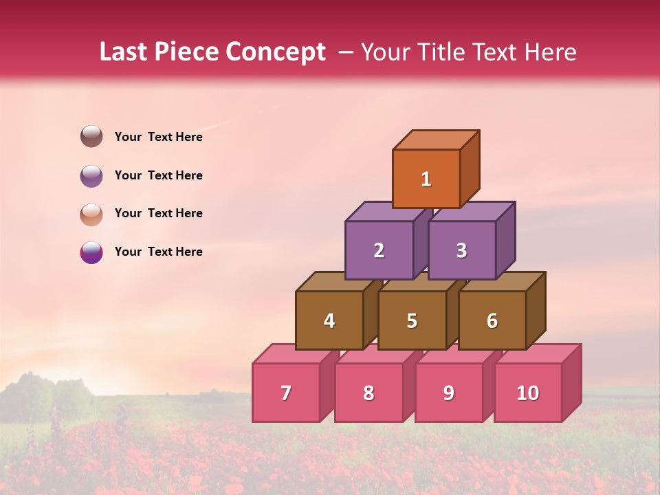 Farm Flower Rolling Landscape PowerPoint Template