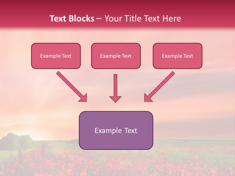 Farm Flower Rolling Landscape PowerPoint Template