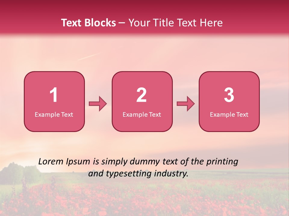 Farm Flower Rolling Landscape PowerPoint Template