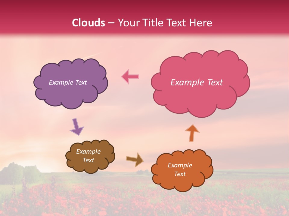 Farm Flower Rolling Landscape PowerPoint Template