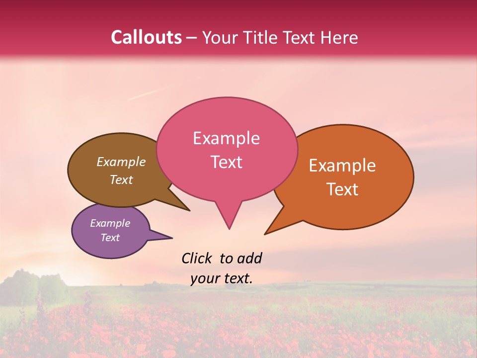 Farm Flower Rolling Landscape PowerPoint Template