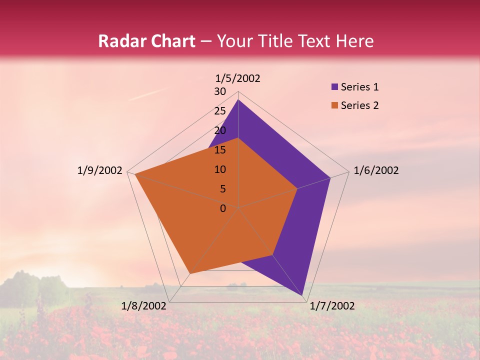 Farm Flower Rolling Landscape PowerPoint Template