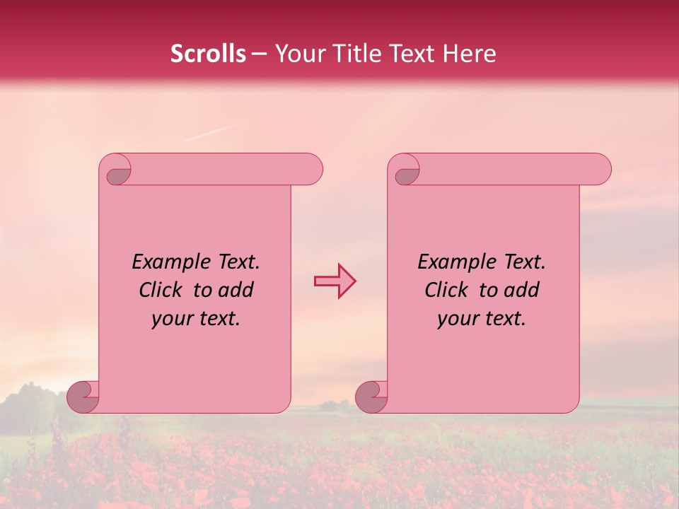 Farm Flower Rolling Landscape PowerPoint Template