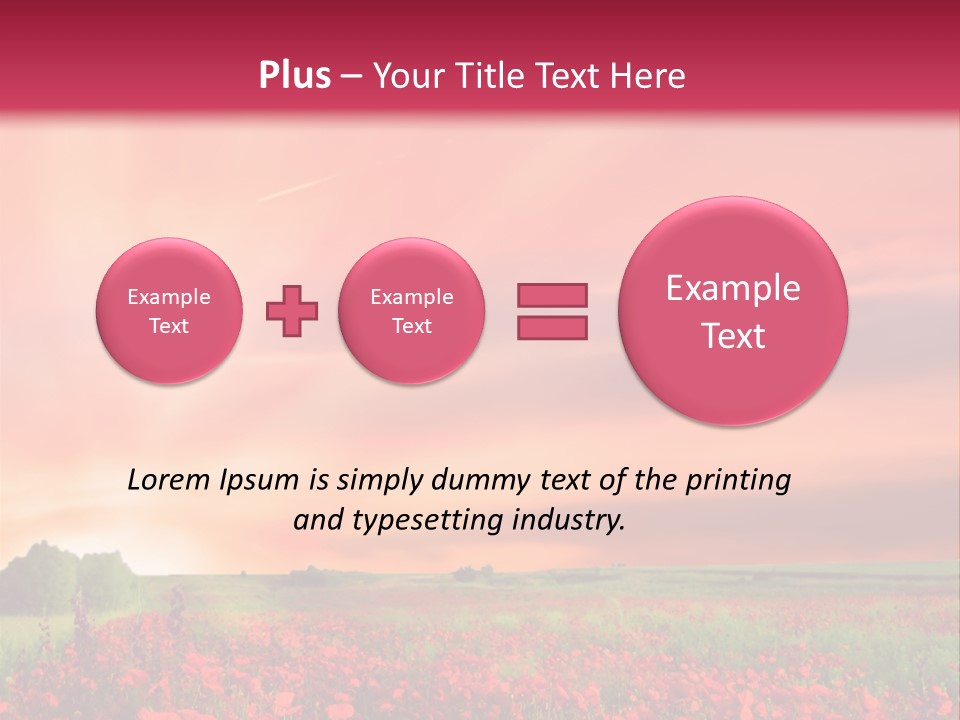 Farm Flower Rolling Landscape PowerPoint Template