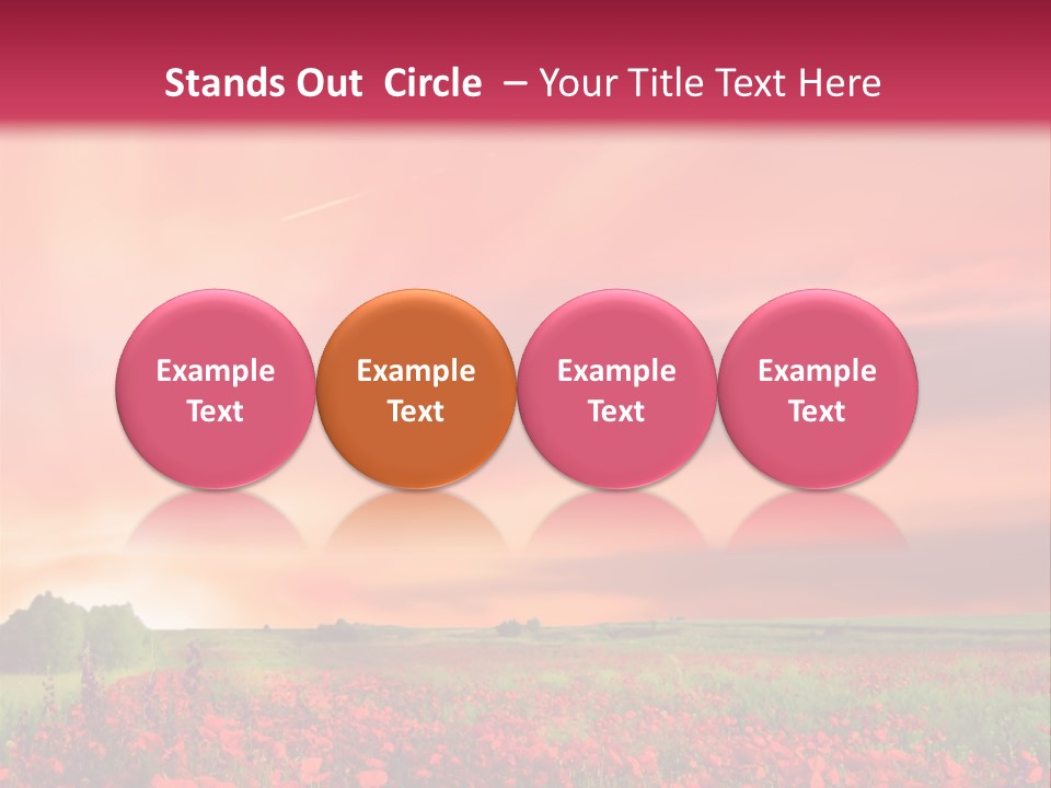 Farm Flower Rolling Landscape PowerPoint Template