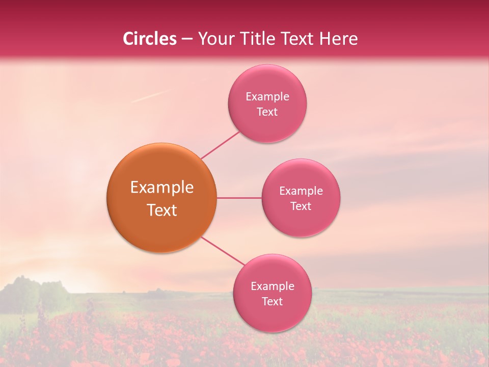 Farm Flower Rolling Landscape PowerPoint Template