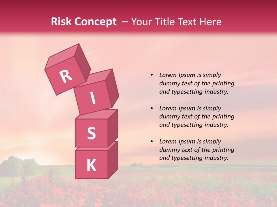 Farm Flower Rolling Landscape PowerPoint Template