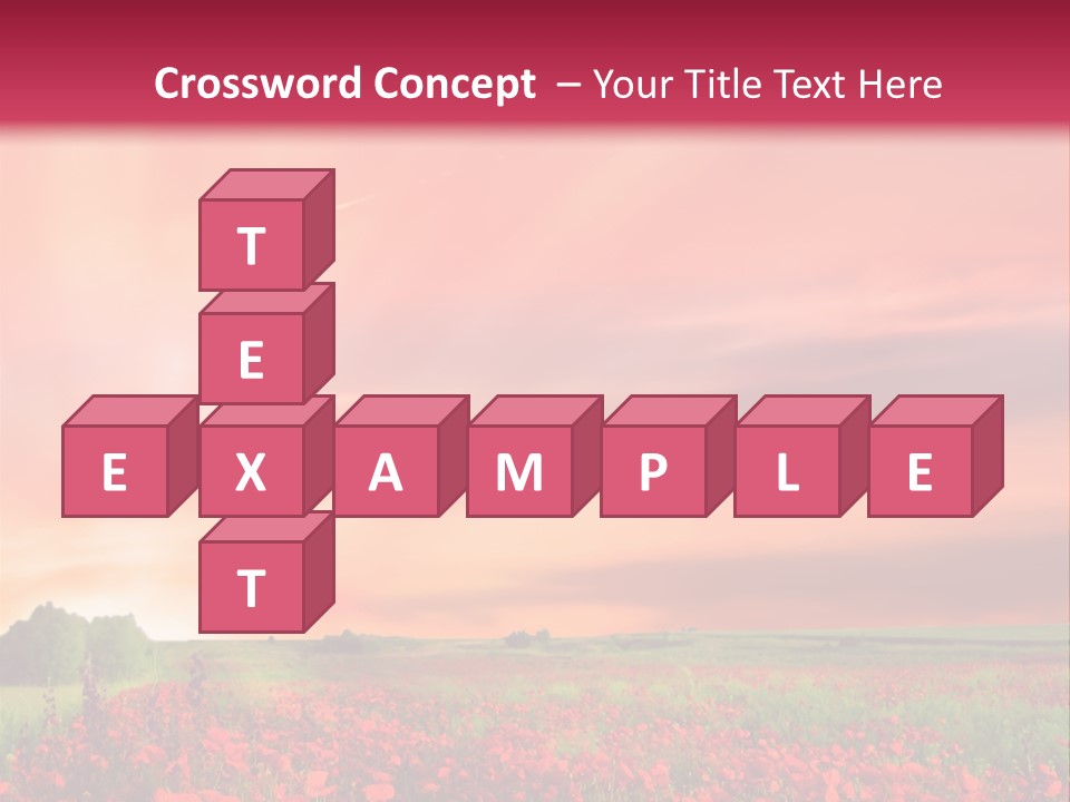 Farm Flower Rolling Landscape PowerPoint Template