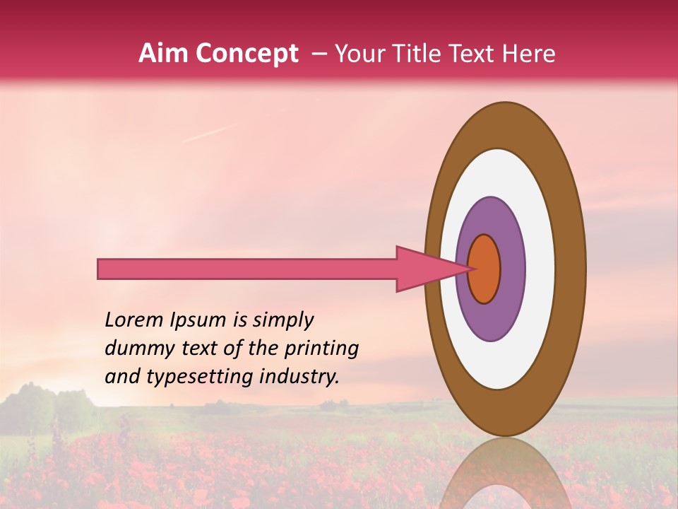 Farm Flower Rolling Landscape PowerPoint Template