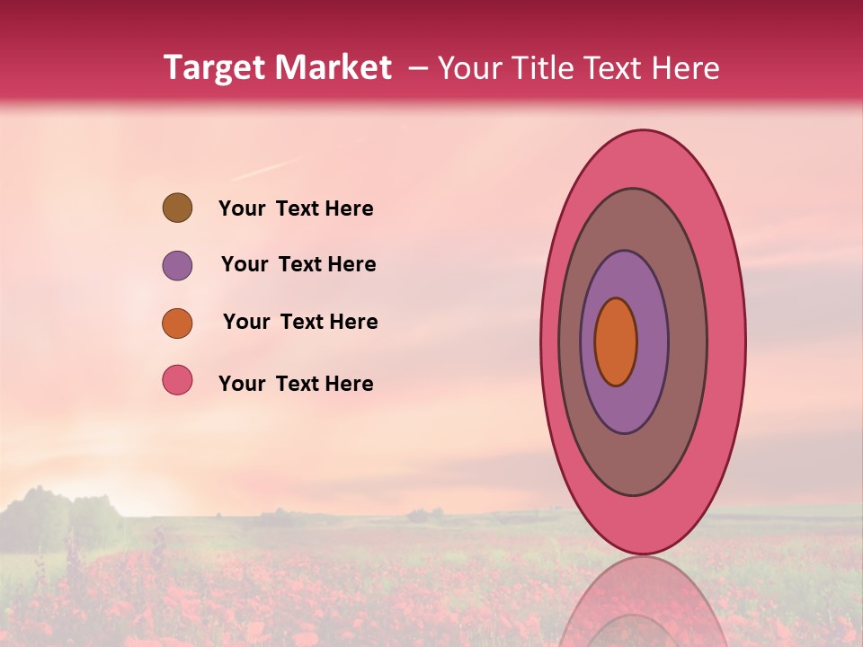 Farm Flower Rolling Landscape PowerPoint Template