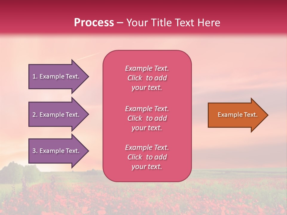 Farm Flower Rolling Landscape PowerPoint Template