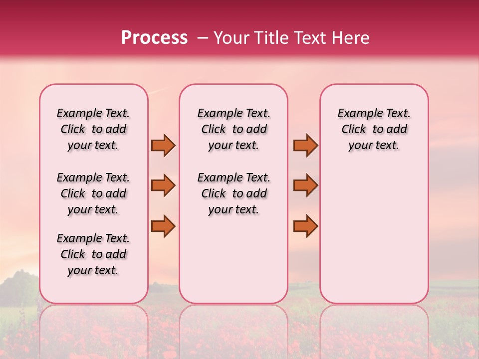 Farm Flower Rolling Landscape PowerPoint Template