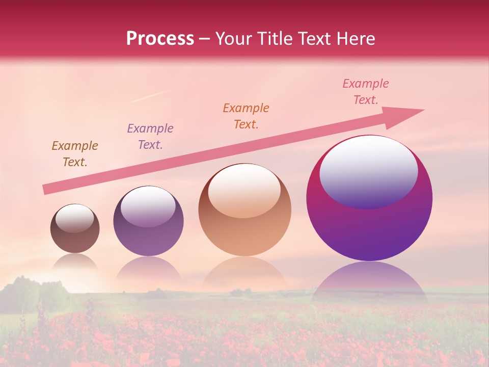 Farm Flower Rolling Landscape PowerPoint Template