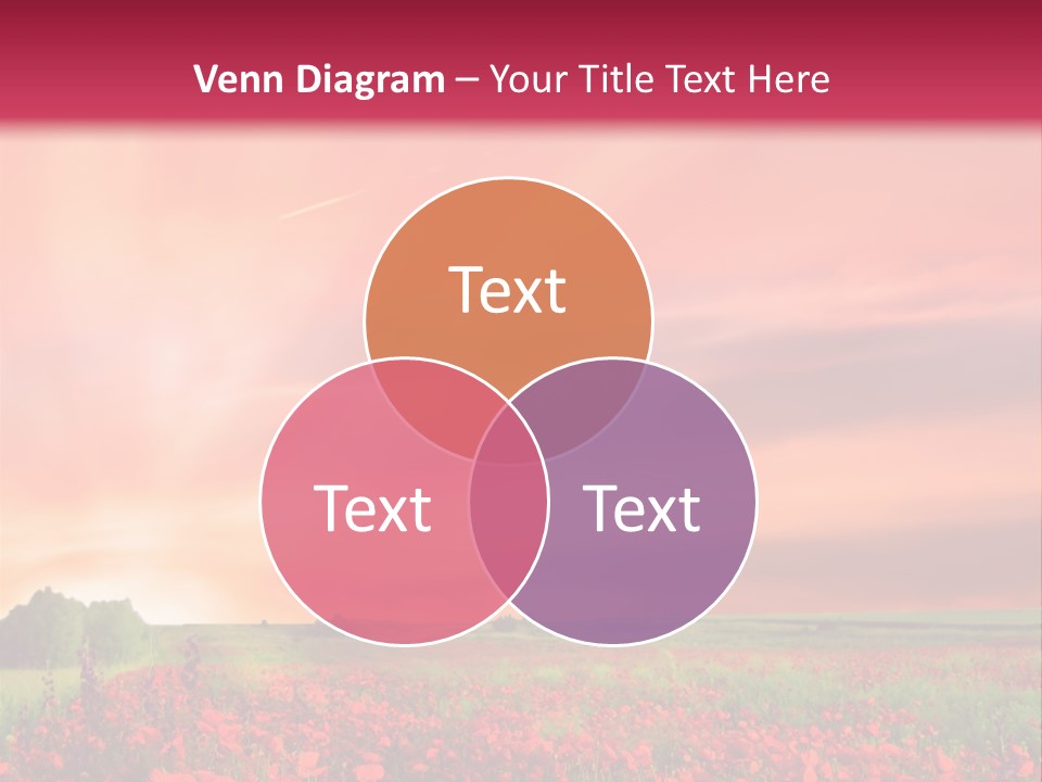 Farm Flower Rolling Landscape PowerPoint Template