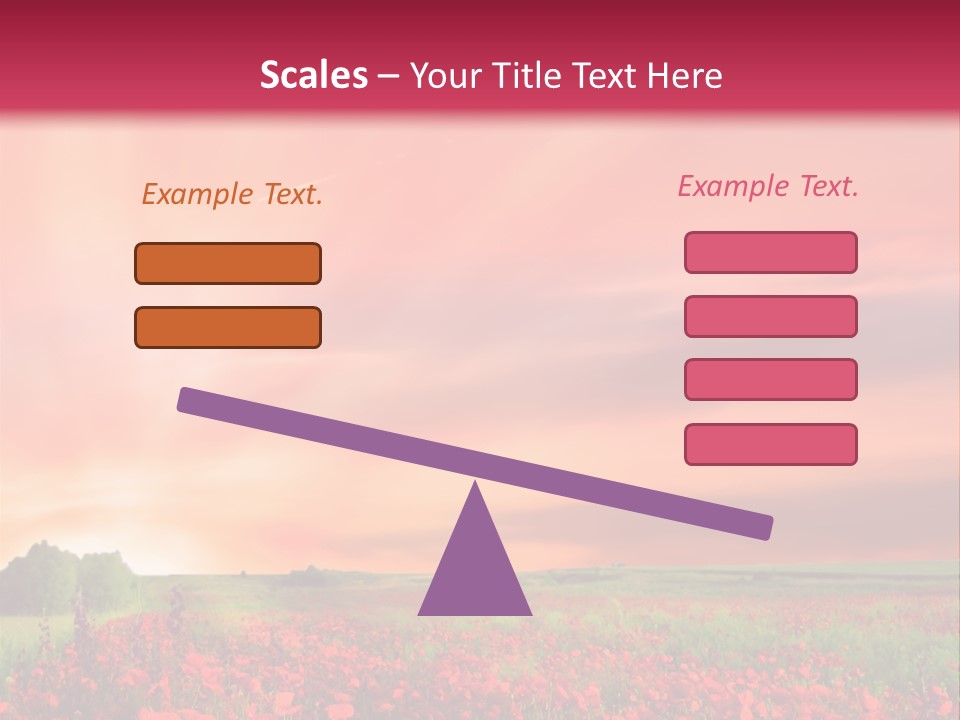 Farm Flower Rolling Landscape PowerPoint Template