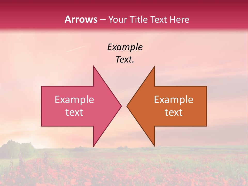 Farm Flower Rolling Landscape PowerPoint Template