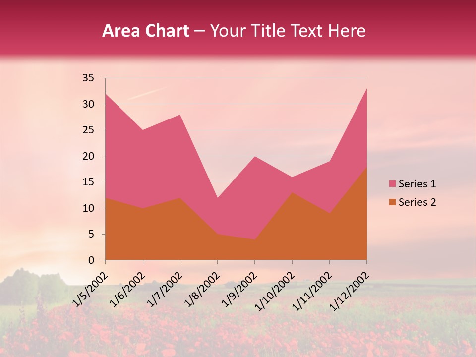 Farm Flower Rolling Landscape PowerPoint Template