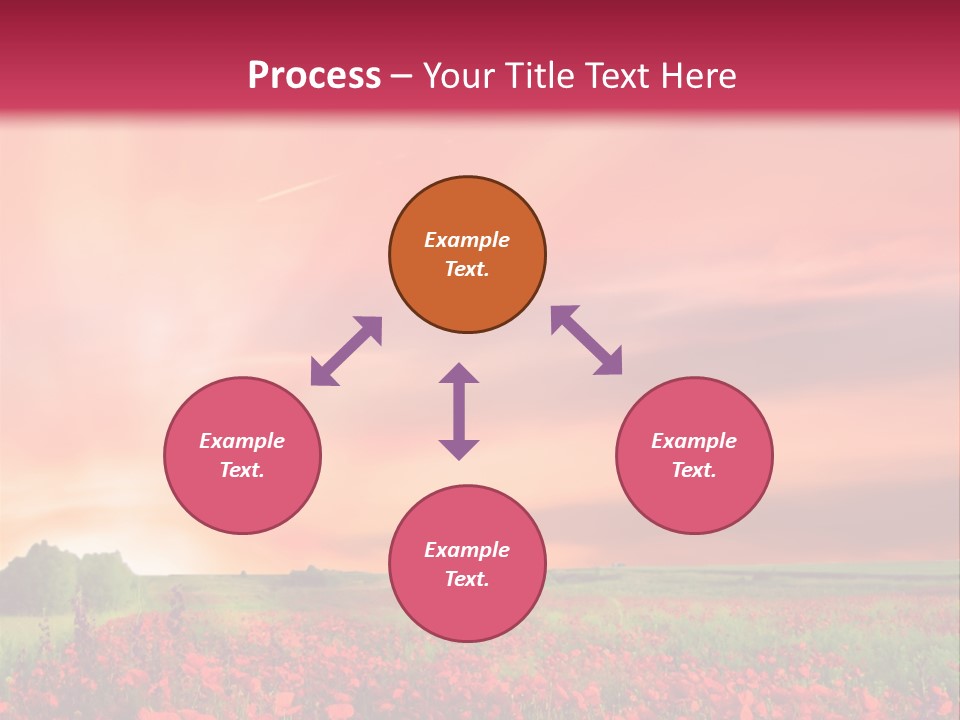Farm Flower Rolling Landscape PowerPoint Template