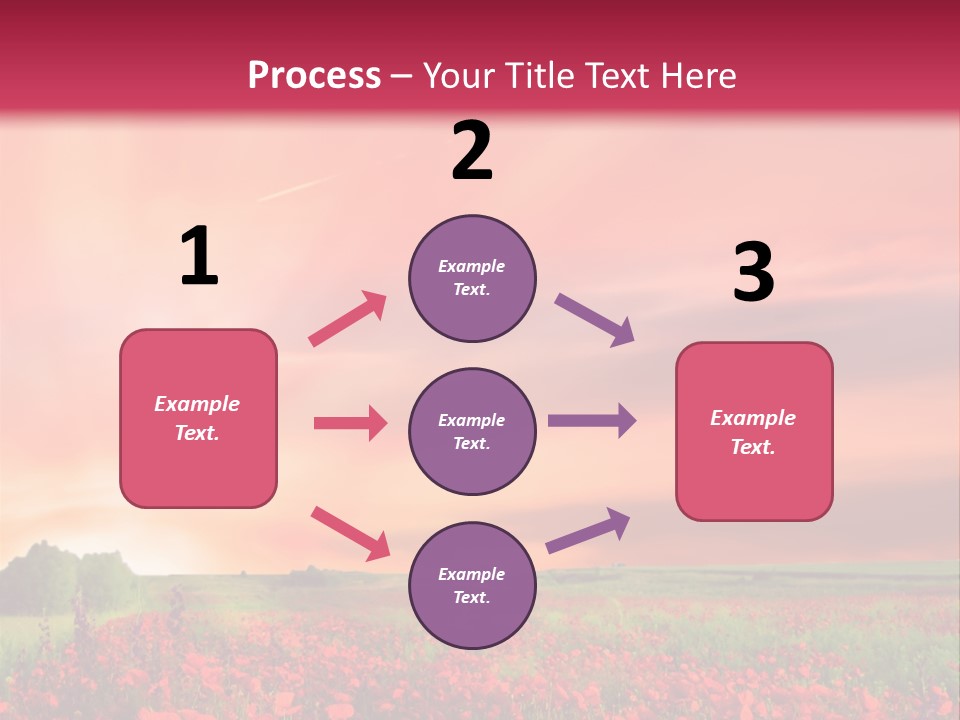 Farm Flower Rolling Landscape PowerPoint Template