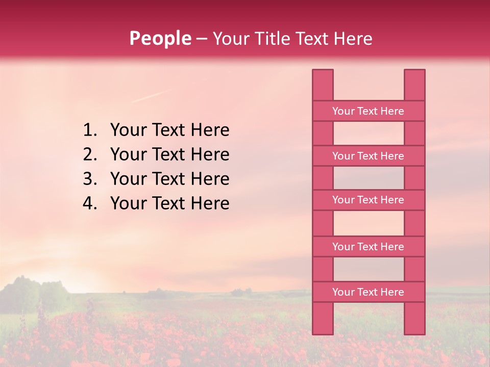 Farm Flower Rolling Landscape PowerPoint Template