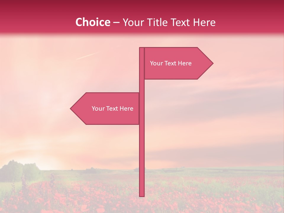 Farm Flower Rolling Landscape PowerPoint Template