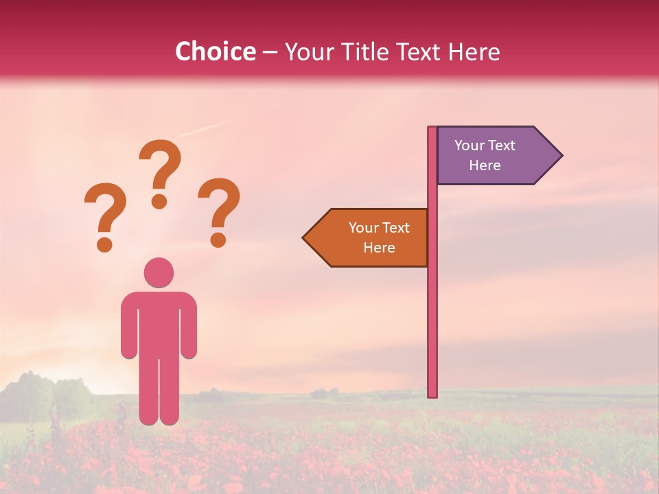 Farm Flower Rolling Landscape PowerPoint Template