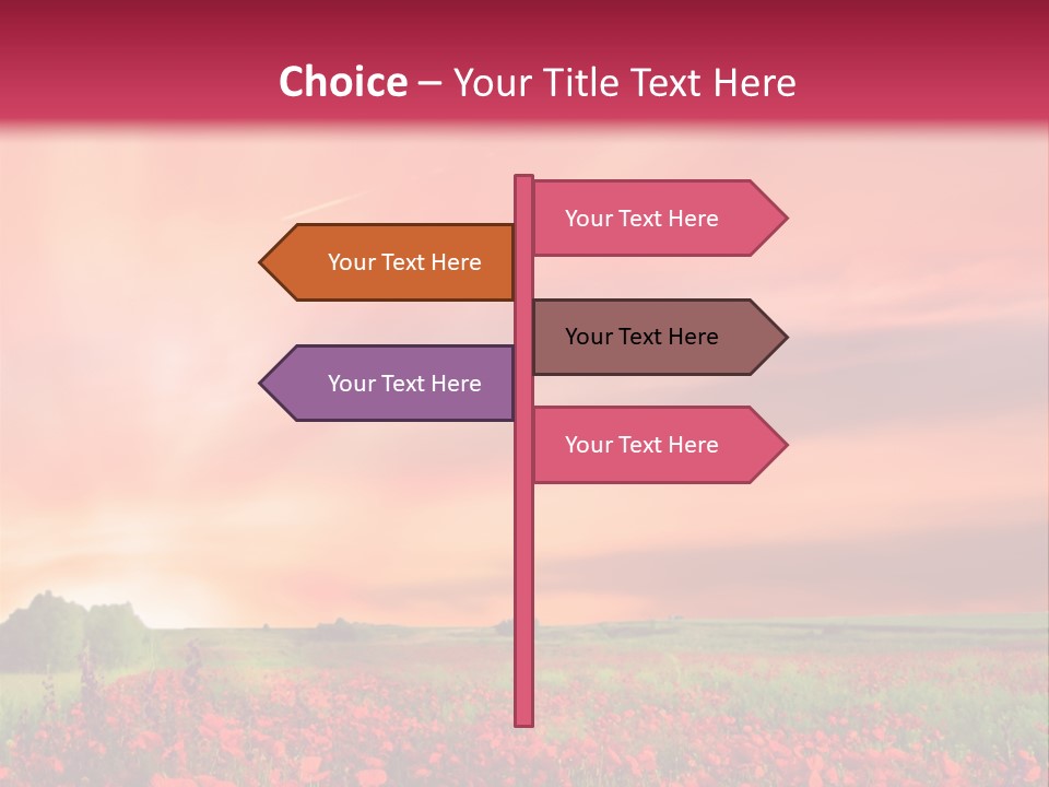 Farm Flower Rolling Landscape PowerPoint Template