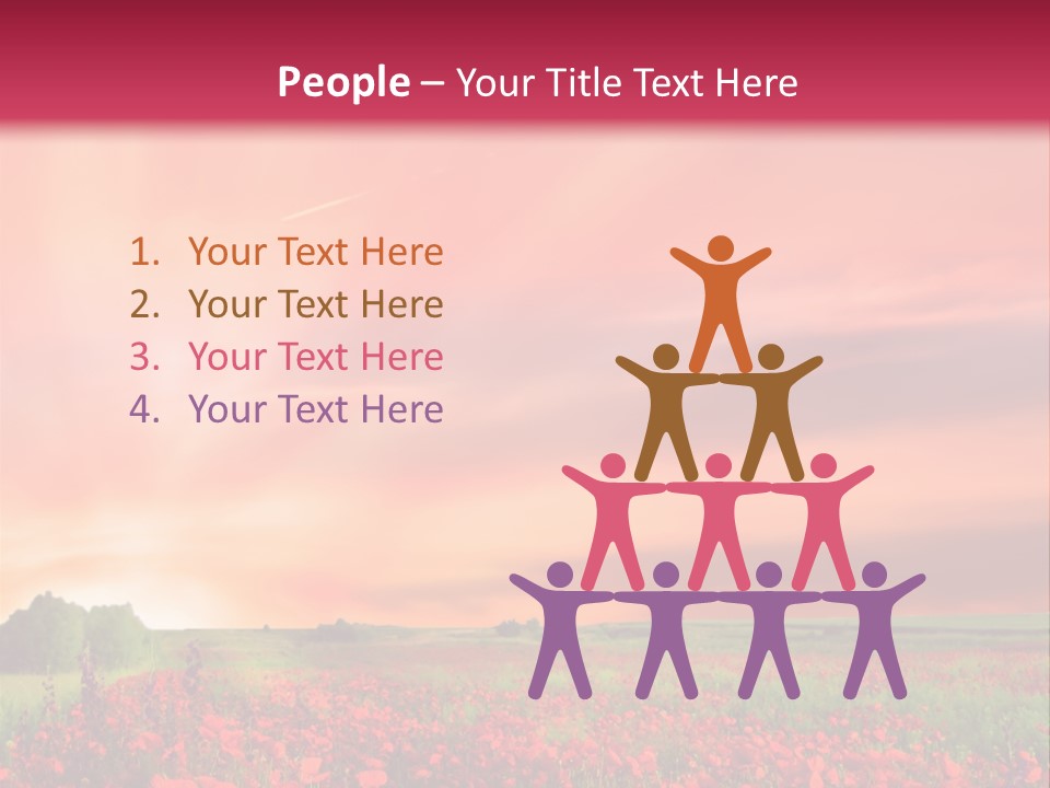 Farm Flower Rolling Landscape PowerPoint Template