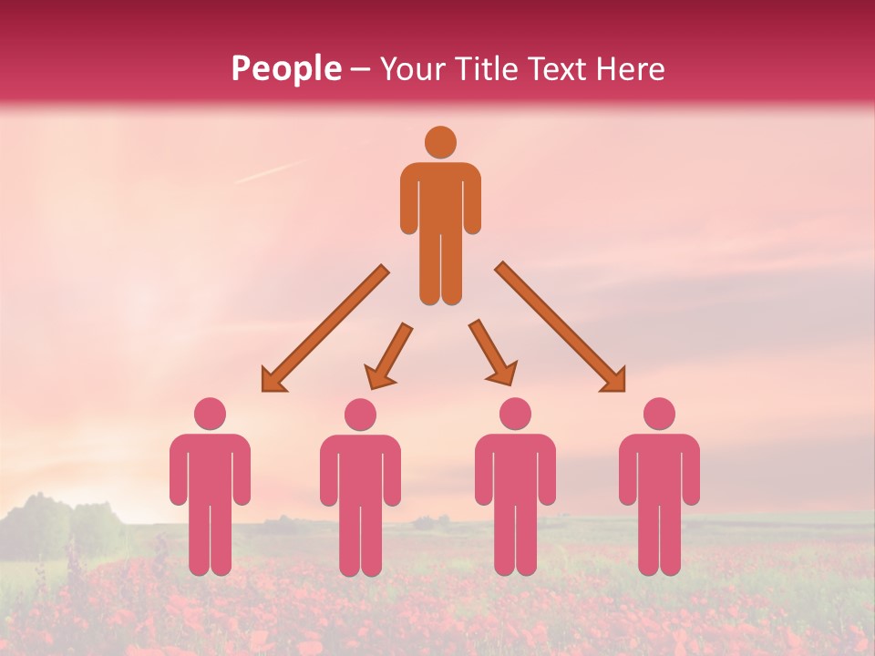 Farm Flower Rolling Landscape PowerPoint Template