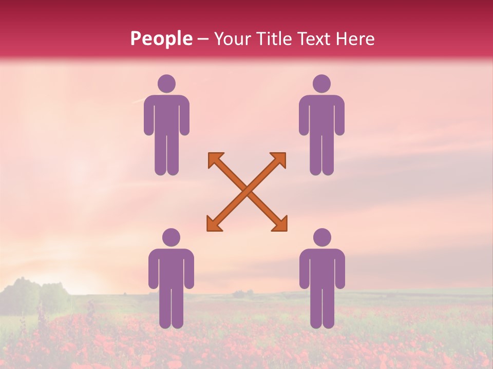 Farm Flower Rolling Landscape PowerPoint Template