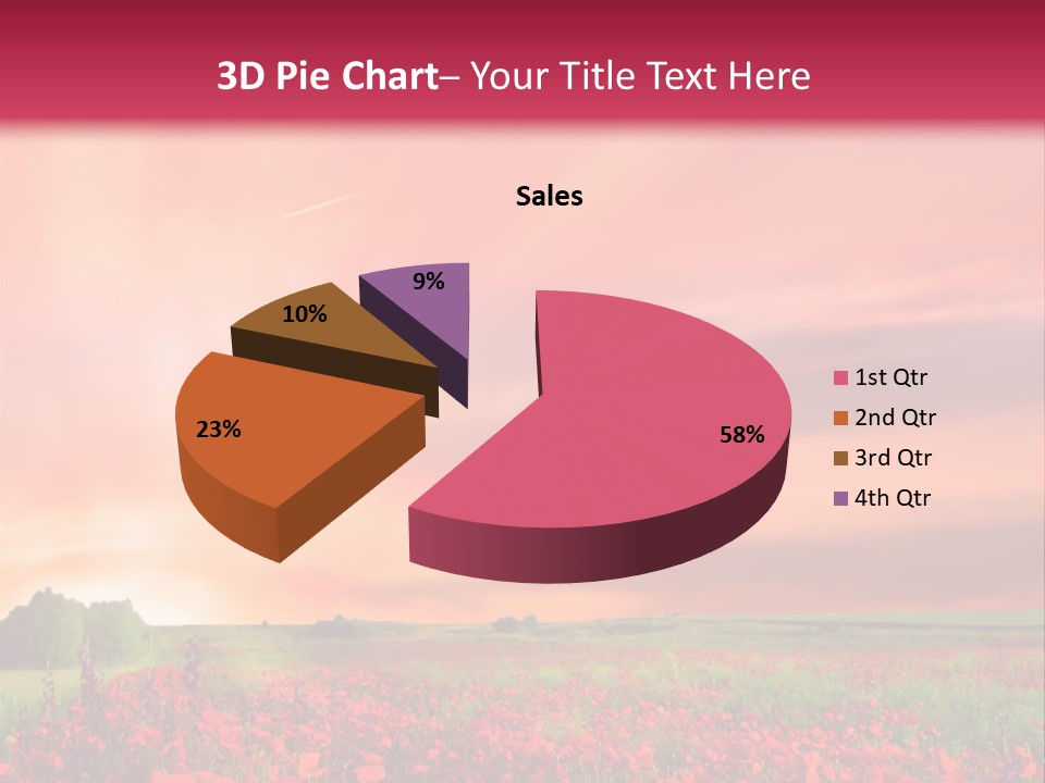 Farm Flower Rolling Landscape PowerPoint Template