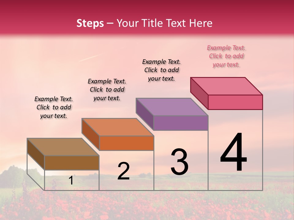 Farm Flower Rolling Landscape PowerPoint Template