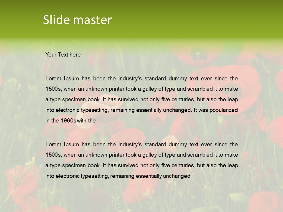 Landscape Sunrise Grass PowerPoint Template