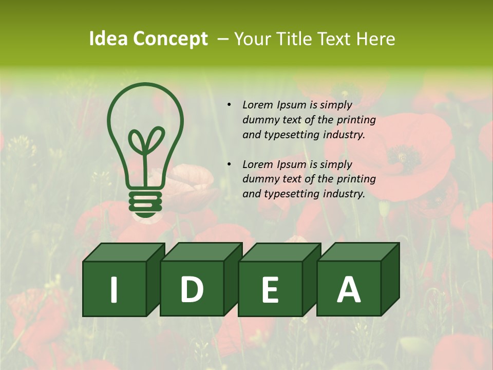 Landscape Sunrise Grass PowerPoint Template