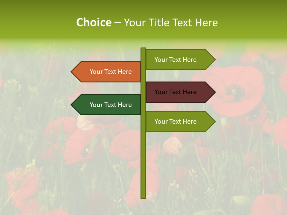 Landscape Sunrise Grass PowerPoint Template