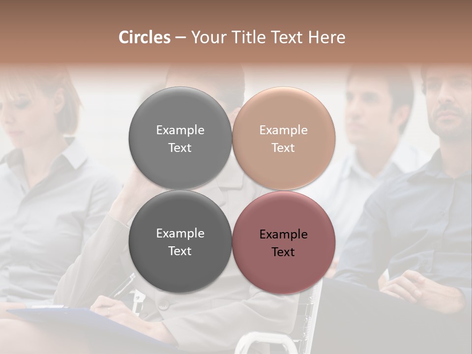 Caucasian Teamwork Absorbed PowerPoint Template