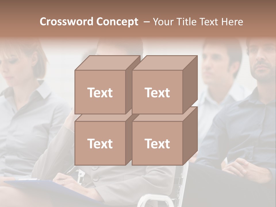 Caucasian Teamwork Absorbed PowerPoint Template