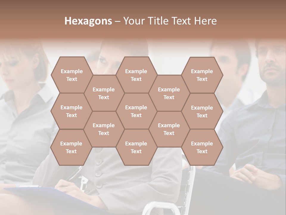 Caucasian Teamwork Absorbed PowerPoint Template