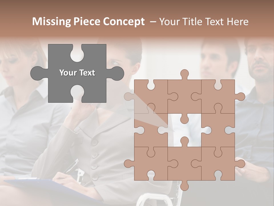 Caucasian Teamwork Absorbed PowerPoint Template