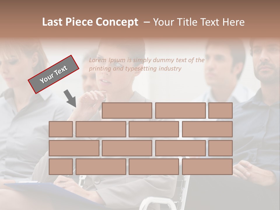 Caucasian Teamwork Absorbed PowerPoint Template