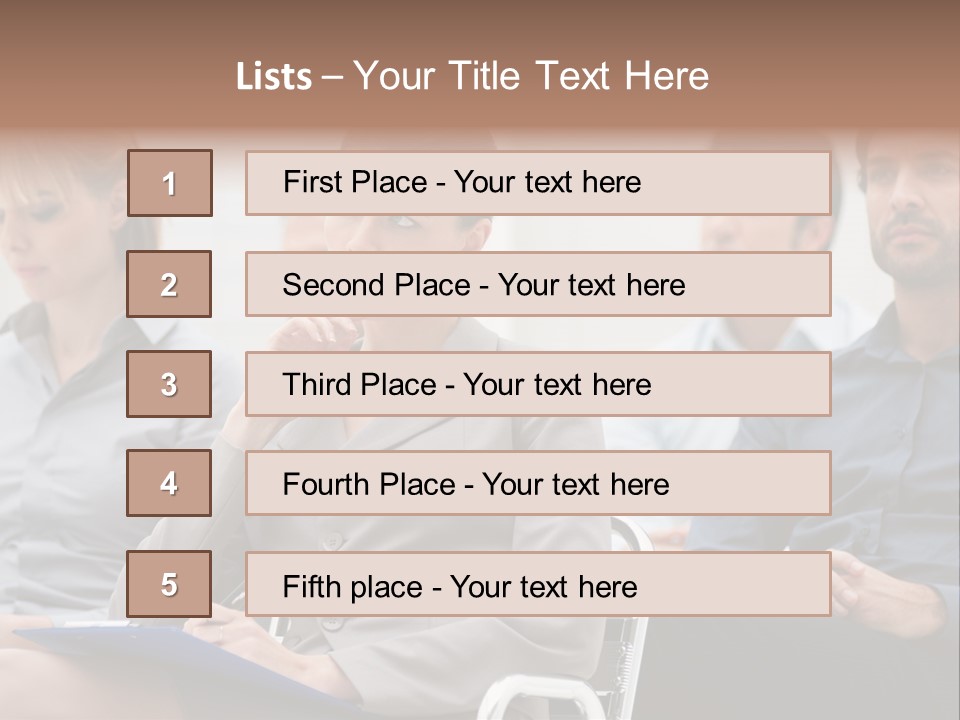 Caucasian Teamwork Absorbed PowerPoint Template