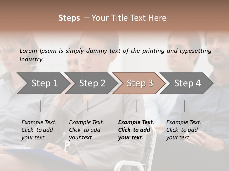 Caucasian Teamwork Absorbed PowerPoint Template
