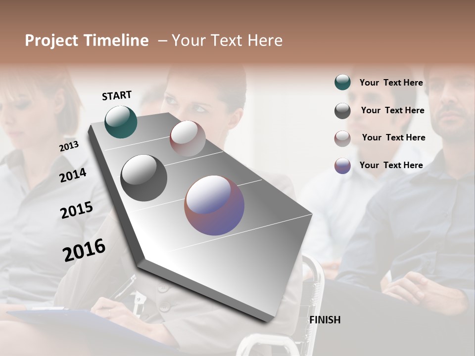 Caucasian Teamwork Absorbed PowerPoint Template