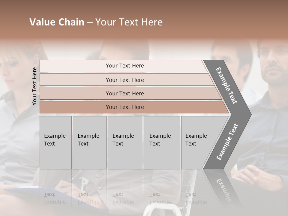 Caucasian Teamwork Absorbed PowerPoint Template