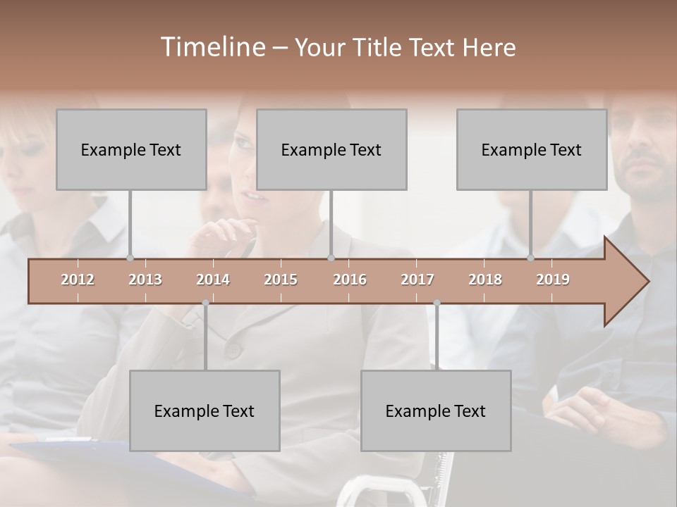 Caucasian Teamwork Absorbed PowerPoint Template