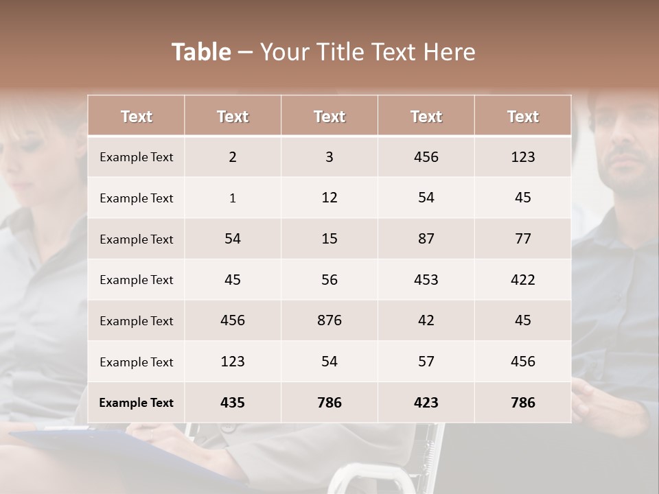 Caucasian Teamwork Absorbed PowerPoint Template
