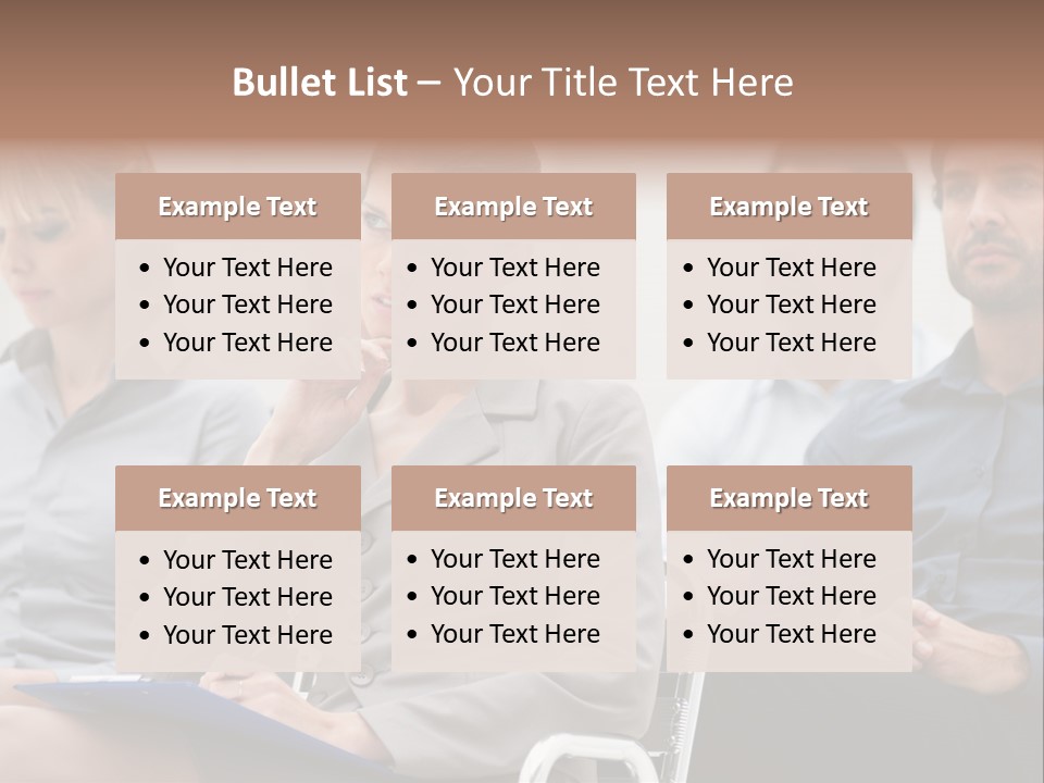 Caucasian Teamwork Absorbed PowerPoint Template