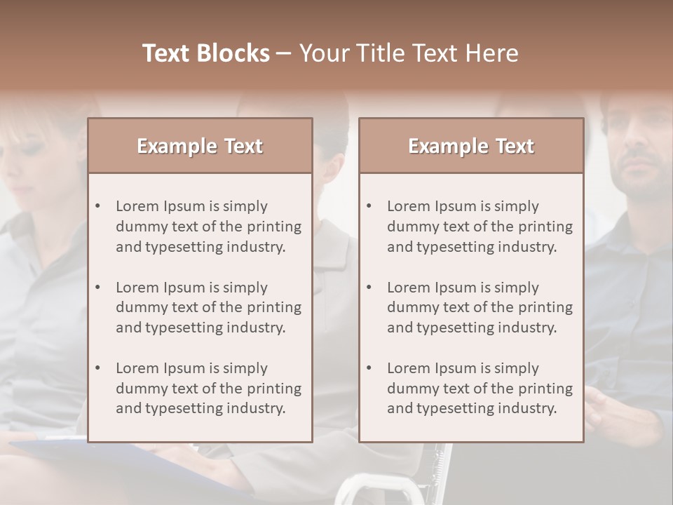 Caucasian Teamwork Absorbed PowerPoint Template
