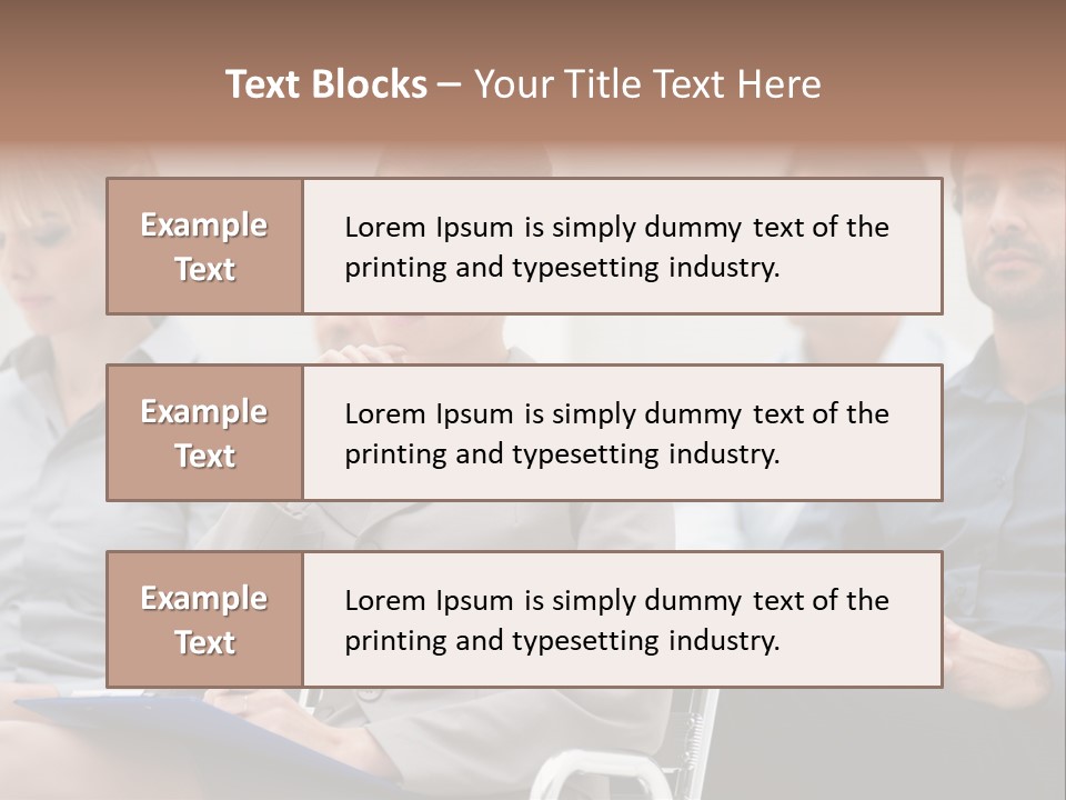 Caucasian Teamwork Absorbed PowerPoint Template